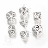 Runic Black & white Dice Set (7)