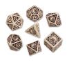 Steampunk Clockwork Beige & brown Dice Set (7)