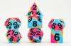 16mm Pride Sharp Edge Silicone Rubber Poly Dice Set - Pansexual: Gaymers Pride: FanRoll