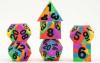16mm Pride Sharp Edge Silicone Rubber Poly Dice Set - Rainbow Flag: Gaymers Pride: FanRoll