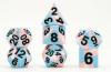 16mm Pride Sharp Edge Silicone Rubber Poly Dice Set - Transgender: Gaymers Pride: FanRoll