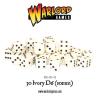 Warlord games 30 ivory D6