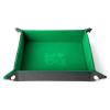 Fold Up Velvet Dice Tray: Green (Leather Backed)