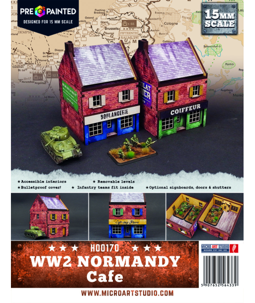WW2 Normandy Cafe PREPAINTED [15mm/1:100]