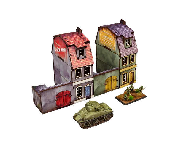 WW2 Normandy Townhouse 1 PREPAINTED [15mm/1:100]