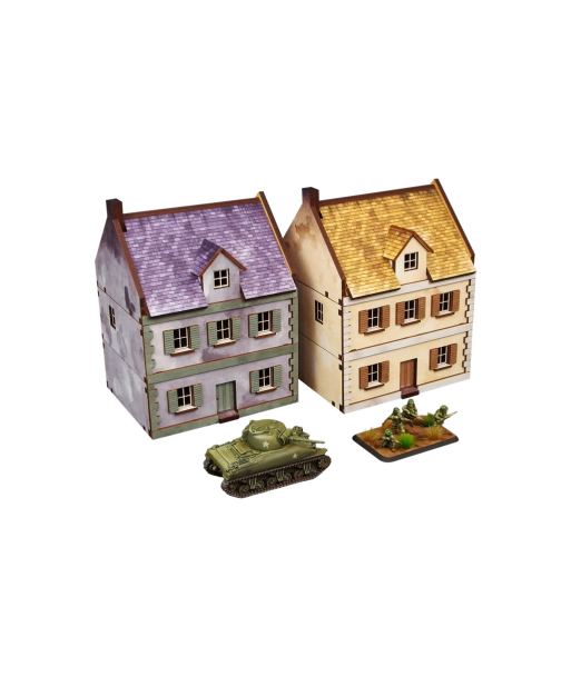 WW2 Normandy Townhouse 3 PREPAINTED [15mm/1:100]