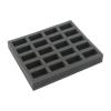 	Half-sized foam tray for 20 miniatures  25 mm bases