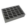 Full-size foam tray for 20 cavalry miniatures or minis on 40mm bases