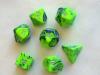 Toxic Slime Dice Green/Blue Bag of 7, 1 Each Type    POLY SET