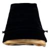 Fanroll - Small Velvet Dice Bag - Black With Gold Satin