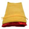 Fanroll - Small Velvet Dice Bag - Gold with Red Satin