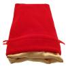 Fanroll - Small Velvet Dice Bag - Red with Gold Satin
