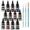 Pro Acryl Intro Set - 12 Colors + 3 Brushes