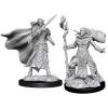 Magic the Gathering Unpainted Miniatures: Elf Fighter & Elf Cleric