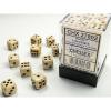 Chessex - Marble 12mm D6 Dice Block - Ivory with Black