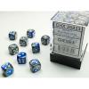 Chessex - Gemini 12mm D6 Dice Block - Blue & Steel With White