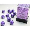 Chessex - Opaque 12mm D6 Dice Block - Purple With White