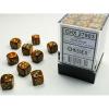 Chessex - Glitter 12mm D6 Dice Block - Gold with Silver