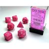 Chessex - Opaque Polyhedral 7 Dice Set - Pink w/White