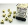 Chessex - Opaque 12mm D6 Dice Block - Ivory w/Black