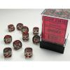Chessex - Translucent 12mm D6 Dice Block - Smoke w/red
