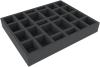 FS050A091 50 mm foam tray for miniatures in 1:56 scale (28 mm) - 26 compartments