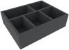 FSMFBQ095BO 95 mm Full-Size foam tray with 5 compartments
