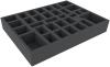 HBMFFU060BO 394 mm x 294 mm x 60 mm foam tray for board games with 32 compartments