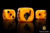 Robot Helm Ochre Dice Set (Round) - Baron of Dice
