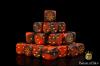 Tainted Knights Red with Gold Dice Set (Round) - Baron of Dice
