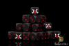 Chain Blades Matte Black Dice Set (Round) - Baron of Dice