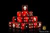 Sisters of Battle, Fleur De Lis Red Dice Set (Round) - Baron of Dice