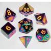 Fanroll - 16mm Metal Polyhedral Dice Set: Torched Rainbow