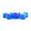 Fanroll - 16mm Acrylic Polyhedral Dice Set: Stardust Blue w/ Purple Numbers