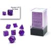 Chessex - Mini Borealis Polyhedral 7 Die Set - Luminary Royal Purple & Gold