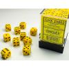 Chessex - Opaque 12mm D6 Dice Block - Yellow with Black