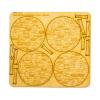Wooden Planks 50 mm Round Base Toppers - 50mm