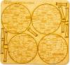 Wooden Planks 32 mm Round Base Toppers
