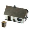 Poland 1939 WOODEN COTTAGE WITH PRIVY