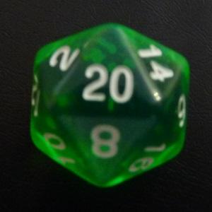 D20 (1-20) x10 (Green Gem)