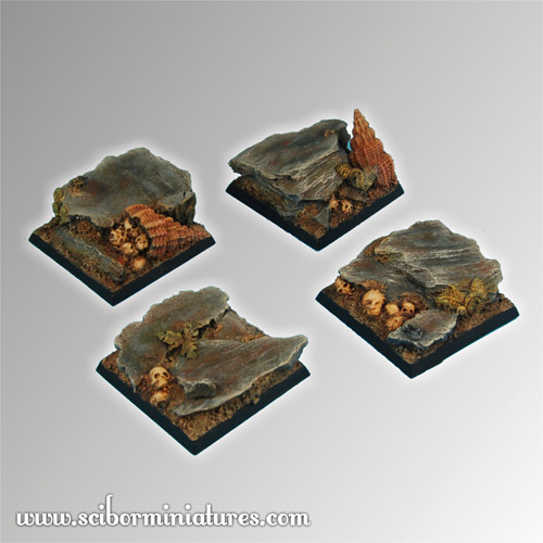 Rocky 40mm square Bases (2)