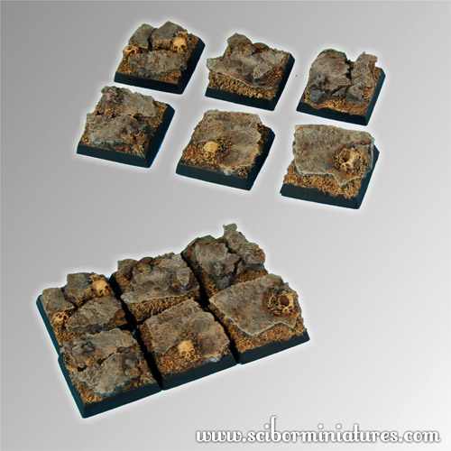 Rocky 20mm square Bases (5)