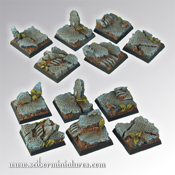 Elven Ruins Square Bases 25mm (5)