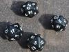 X4 D20 Dice Pack (Black and White) 1
