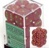 Strawberry: Speckled D6 Set of 12 (16mm,pip)