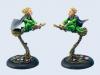 Discworld Miniature Magrat on broom (1)