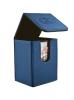 Flip Deck Case 80+ Standard Size Leatherette Dark Blue
