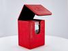 Flip Deck Case 80+ Standard Size Leatherette Red