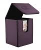 Flip Deck Case 100+ Standard Size Leatherette Purple