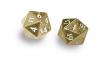 Heavy Metal D20 2-Dice Set: Gold w/White Numbers